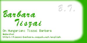 barbara tiszai business card